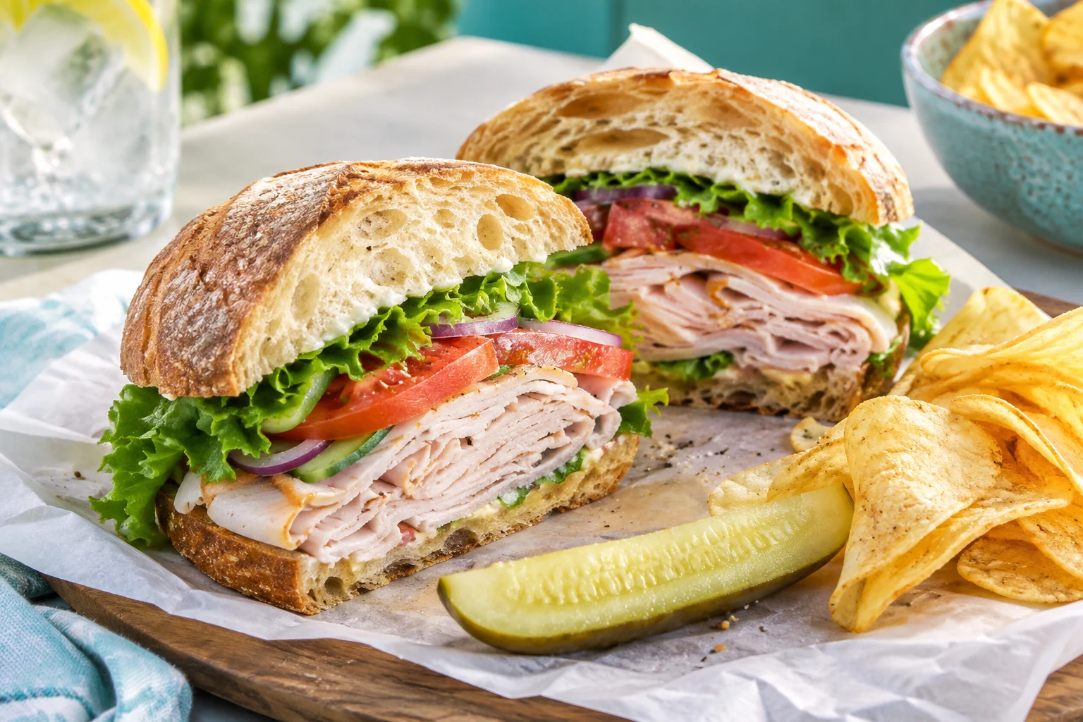 Bright KC Social food and drink AI editorial inspiration for Sandwiches & Delis; not a photograph of Bay Boy Specialty Sandwiches or its actual menu