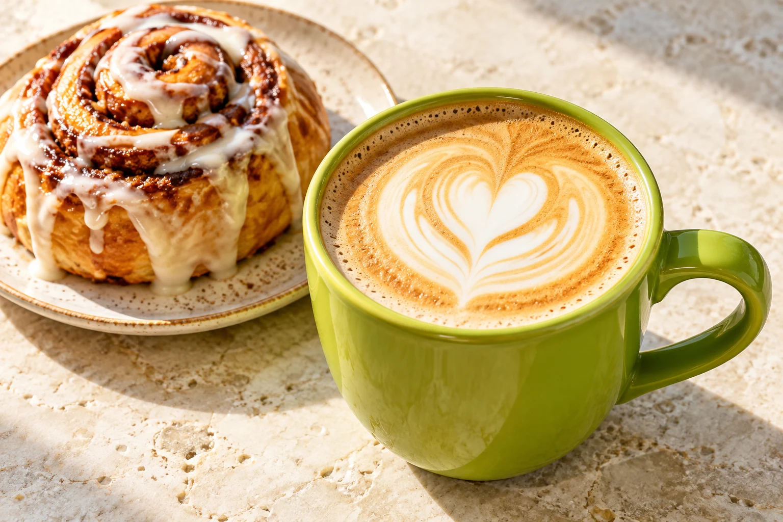 AI-generated coffee & dessert illustration