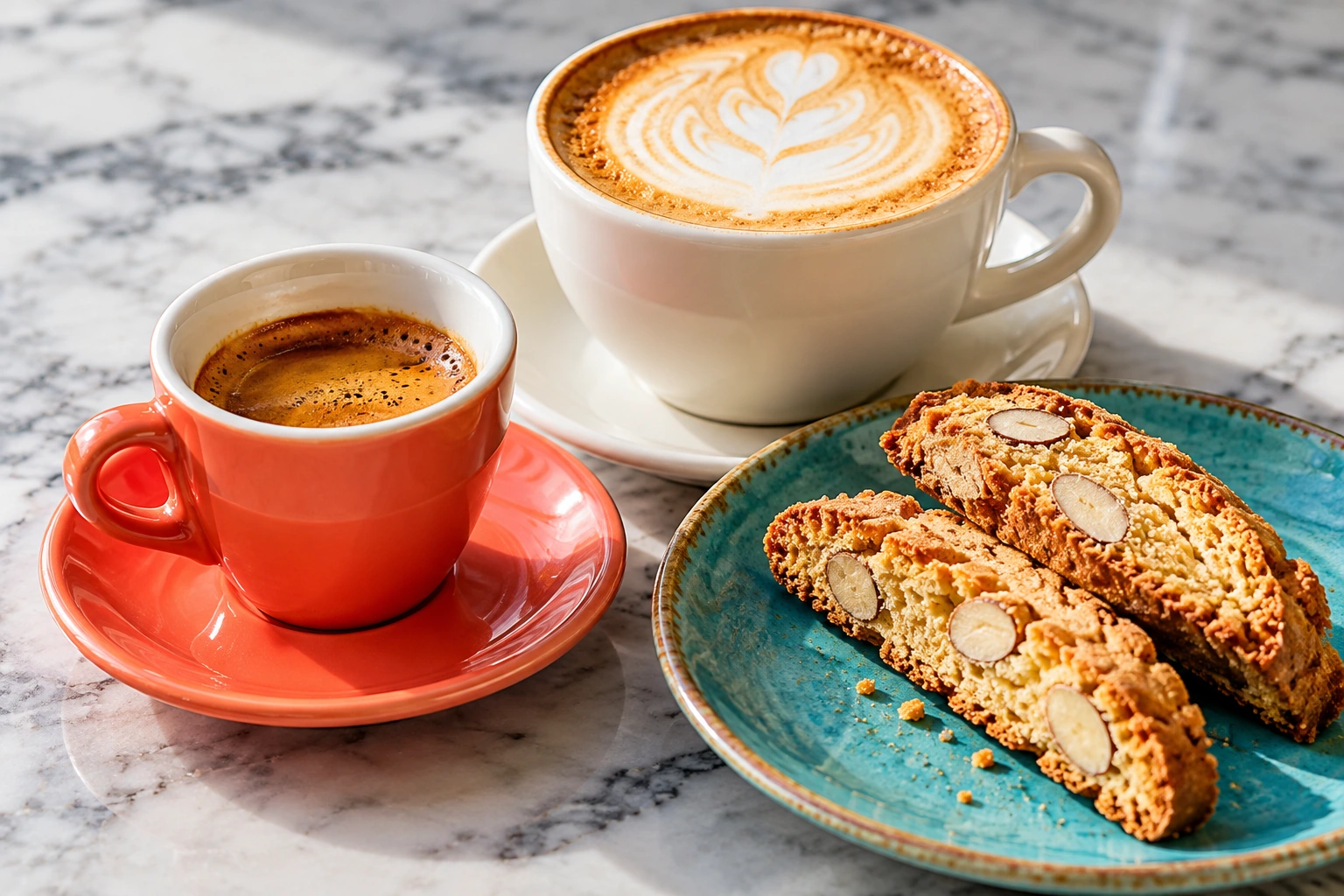 AI-generated coffee & dessert illustration