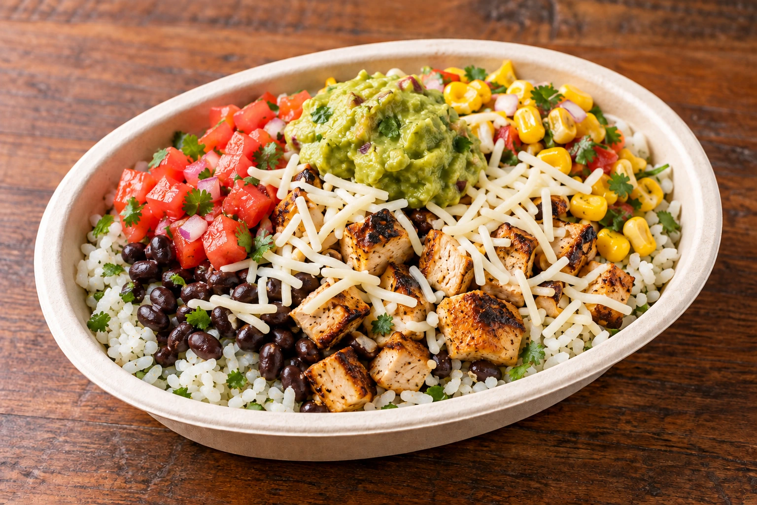 Bright KC Social food and drink AI editorial inspiration for Mexican / Fast Casual; not a photograph of Chipotle or its actual menu