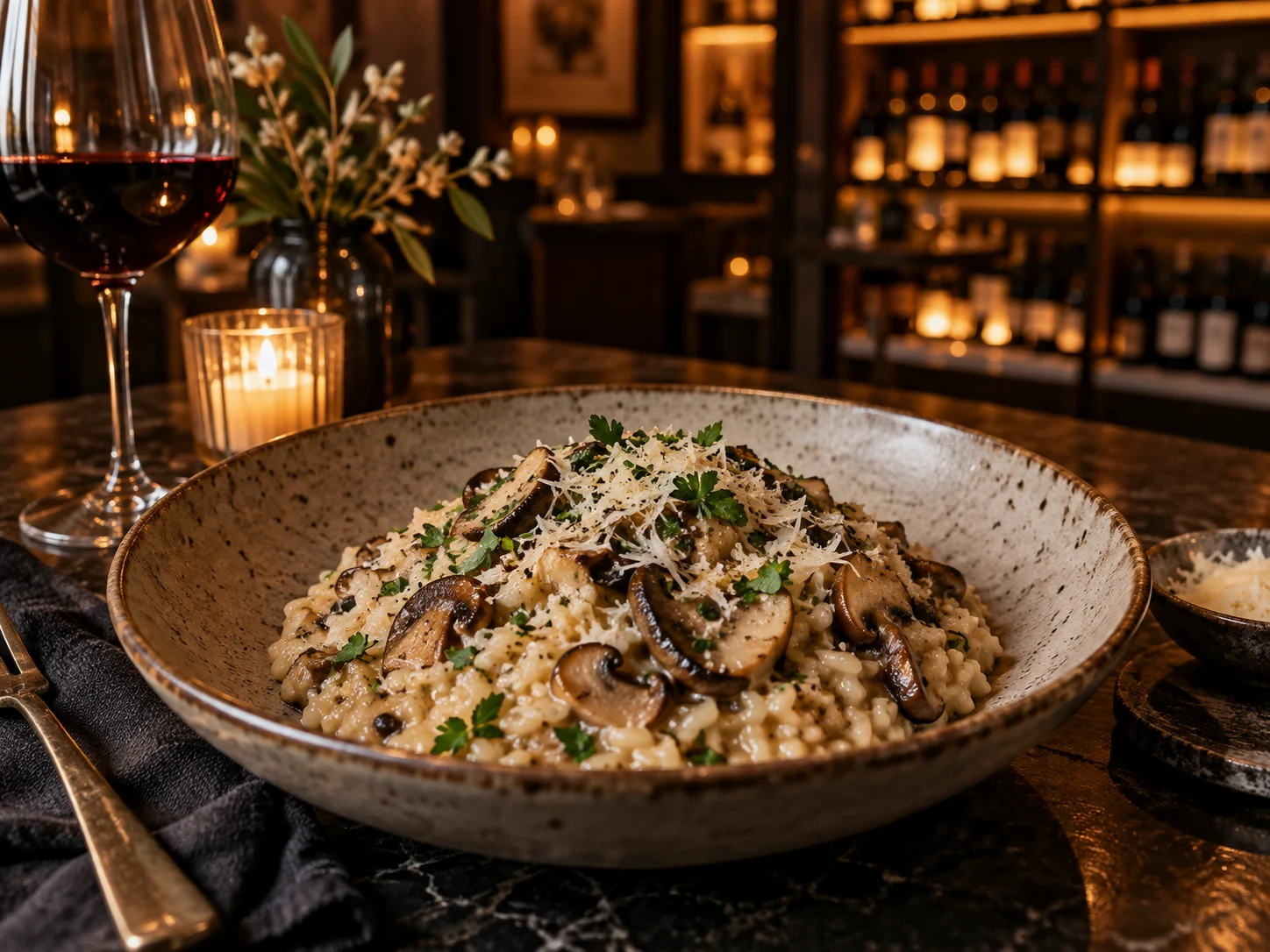Bright KC Social food and drink AI editorial inspiration for Italian / Wine Bar; not a photograph of Osteria Il Centro or its actual menu