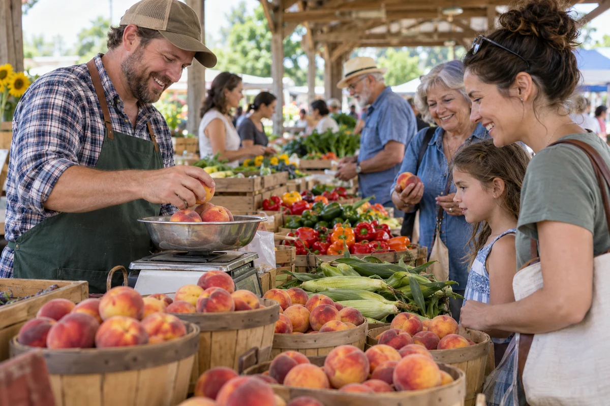 Farmers Markets — AI editorial illustration