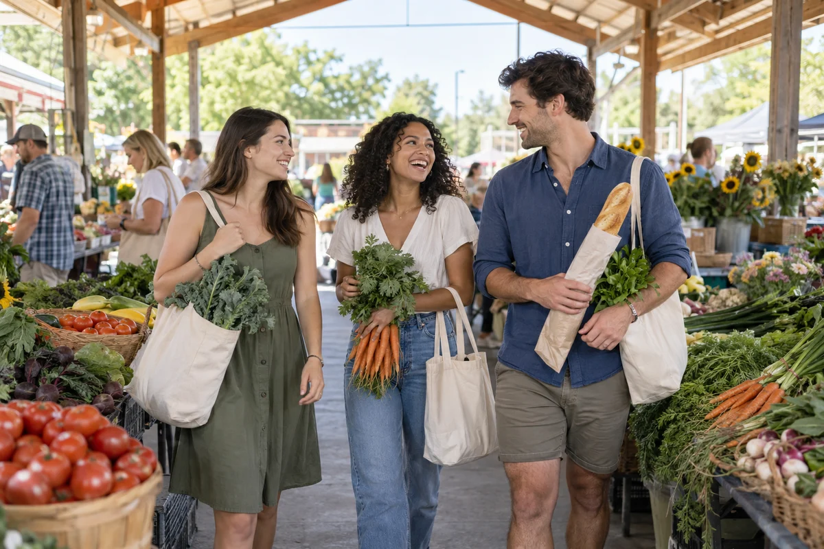 Farmers Markets — AI editorial illustration