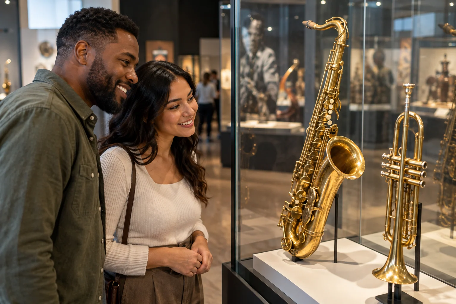 AI-generated activity illustration inspired by American Jazz Museum; not a photograph of the venue.
