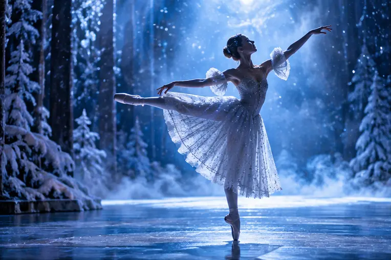 AI-generated imagined scene inspired by Kansas City Ballet — The Nutcracker; not a photograph of the venue, event or production.