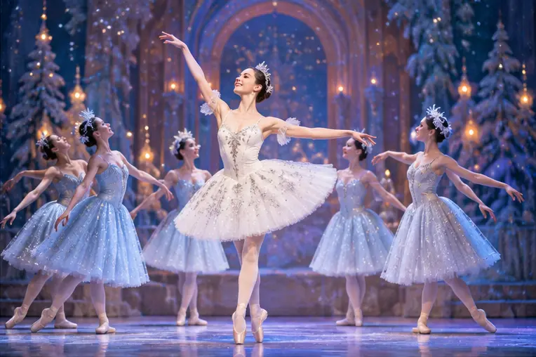 AI-generated imagined scene inspired by Kansas City Ballet — The Nutcracker; not a photograph of the venue, event or production.