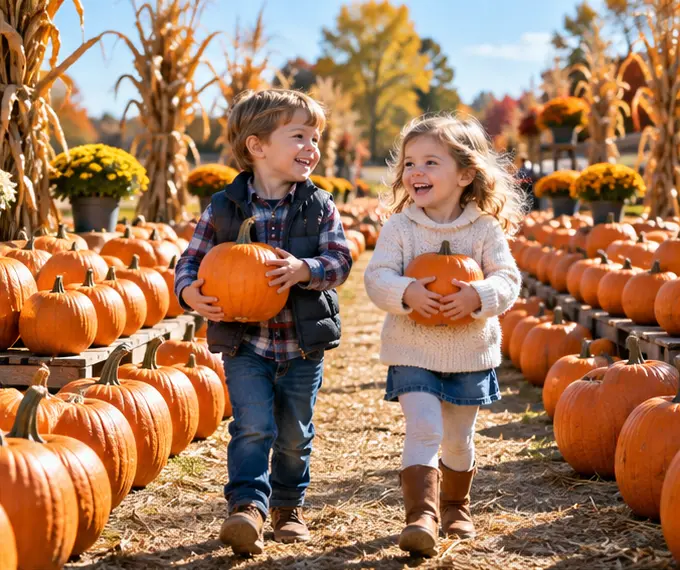 AI-generated imagined scene inspired by KC Pumpkin Patch — Fall Festival; not a photograph of the venue, event or production.