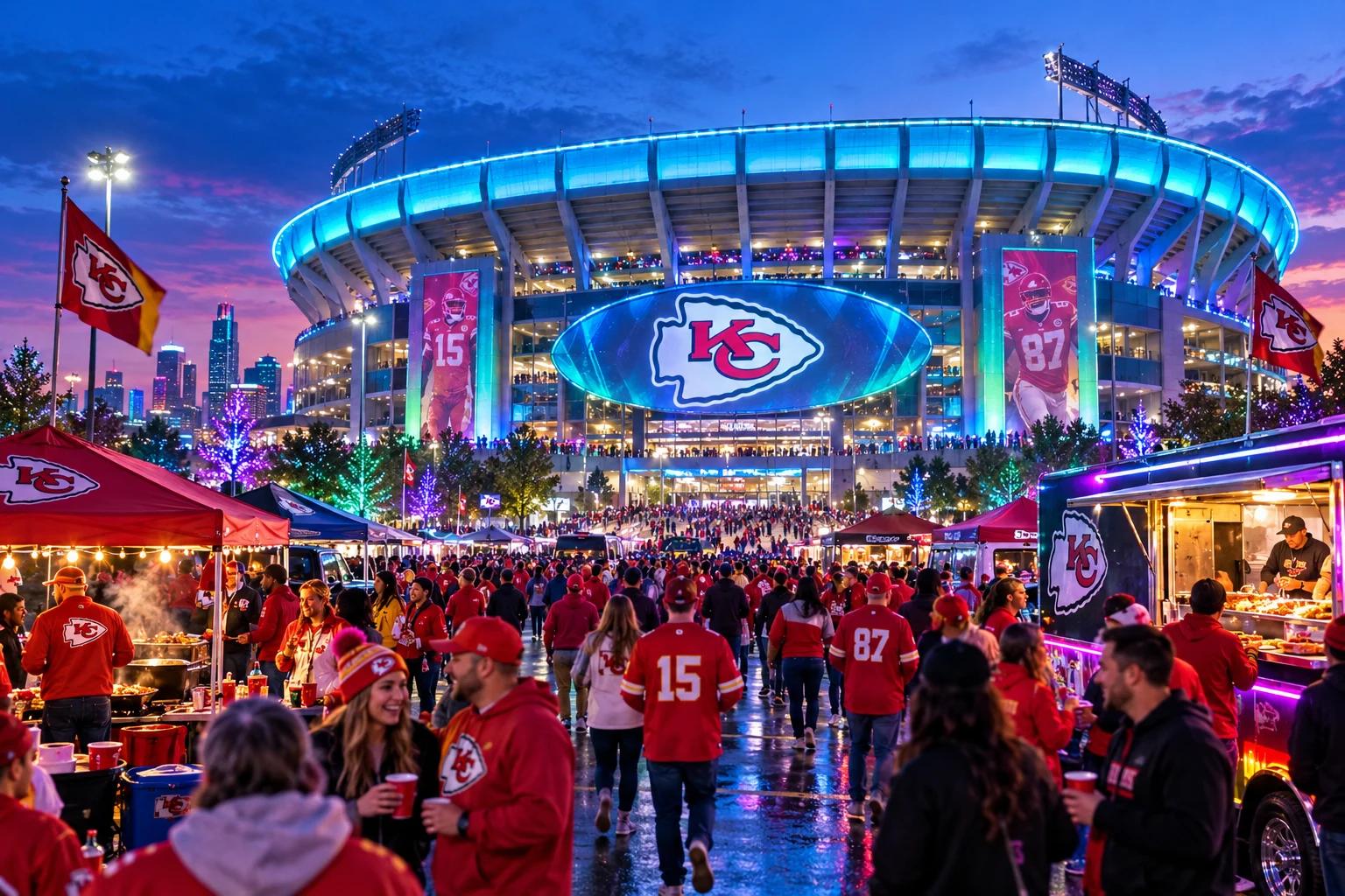 Fans enjoying a Kansas City game day