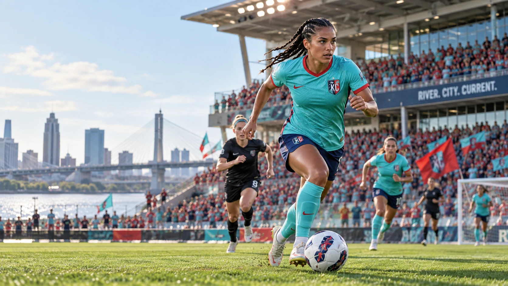 AI team-action illustration for Kansas City Current: Soccer
