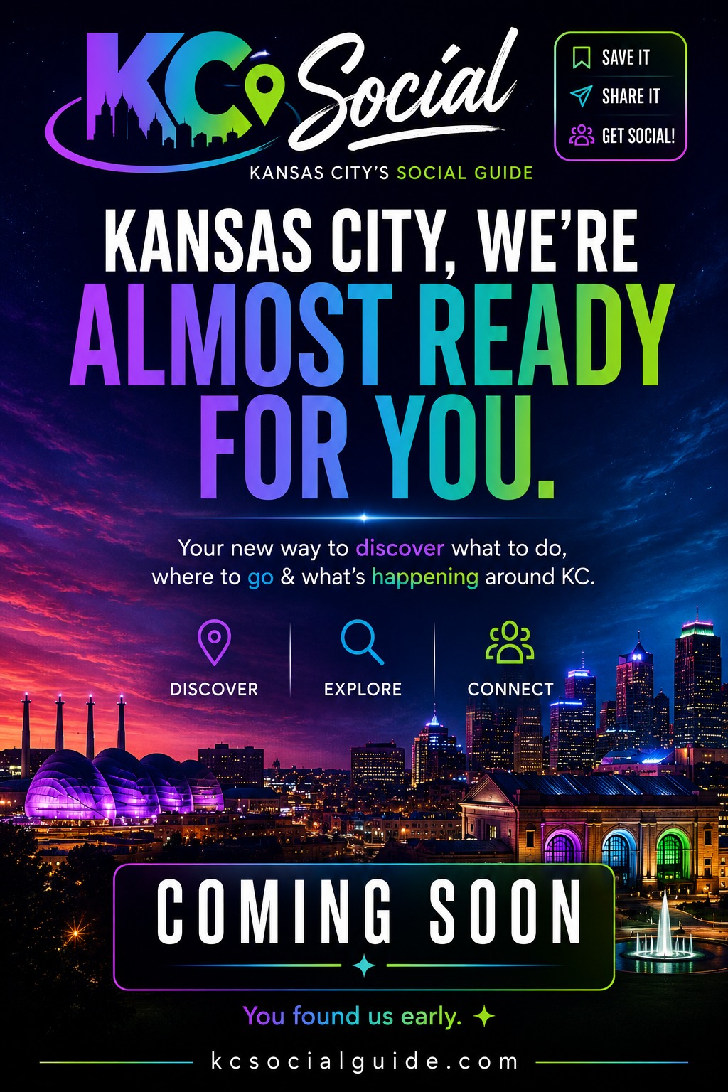 KC Social — Kansas City, we're almost ready for you. Coming soon.